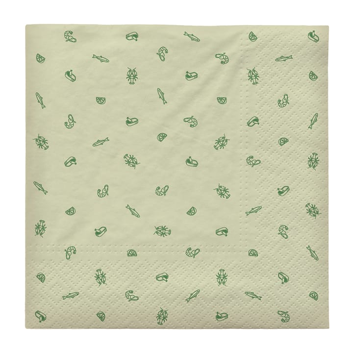 Sea Serviette 33 x 33cm 20er Pack - Jelly green - Broste Copenhagen