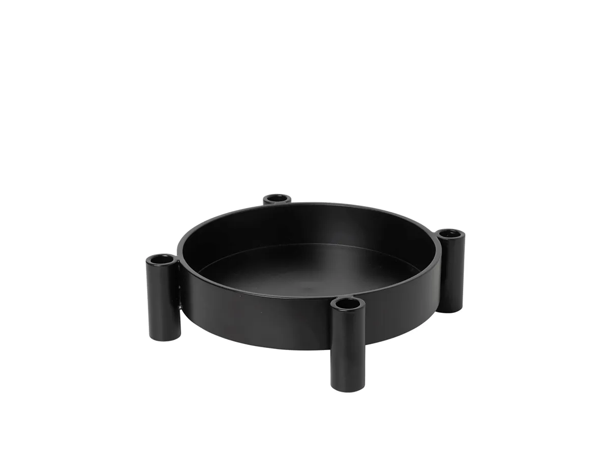 Broste Copenhagen Seiden Kerzenhalter Ø32 cm Aluminium Schwarz