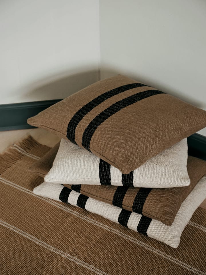 Sigrun Kissenbezug, Light beige-black, 40x60 cm Broste Copenhagen