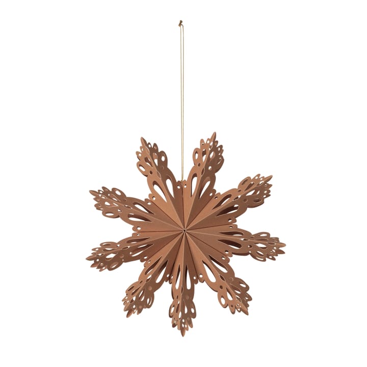 Snowflake Weihnachtsdekoration Indian tan - Ø15cm - Broste Copenhagen