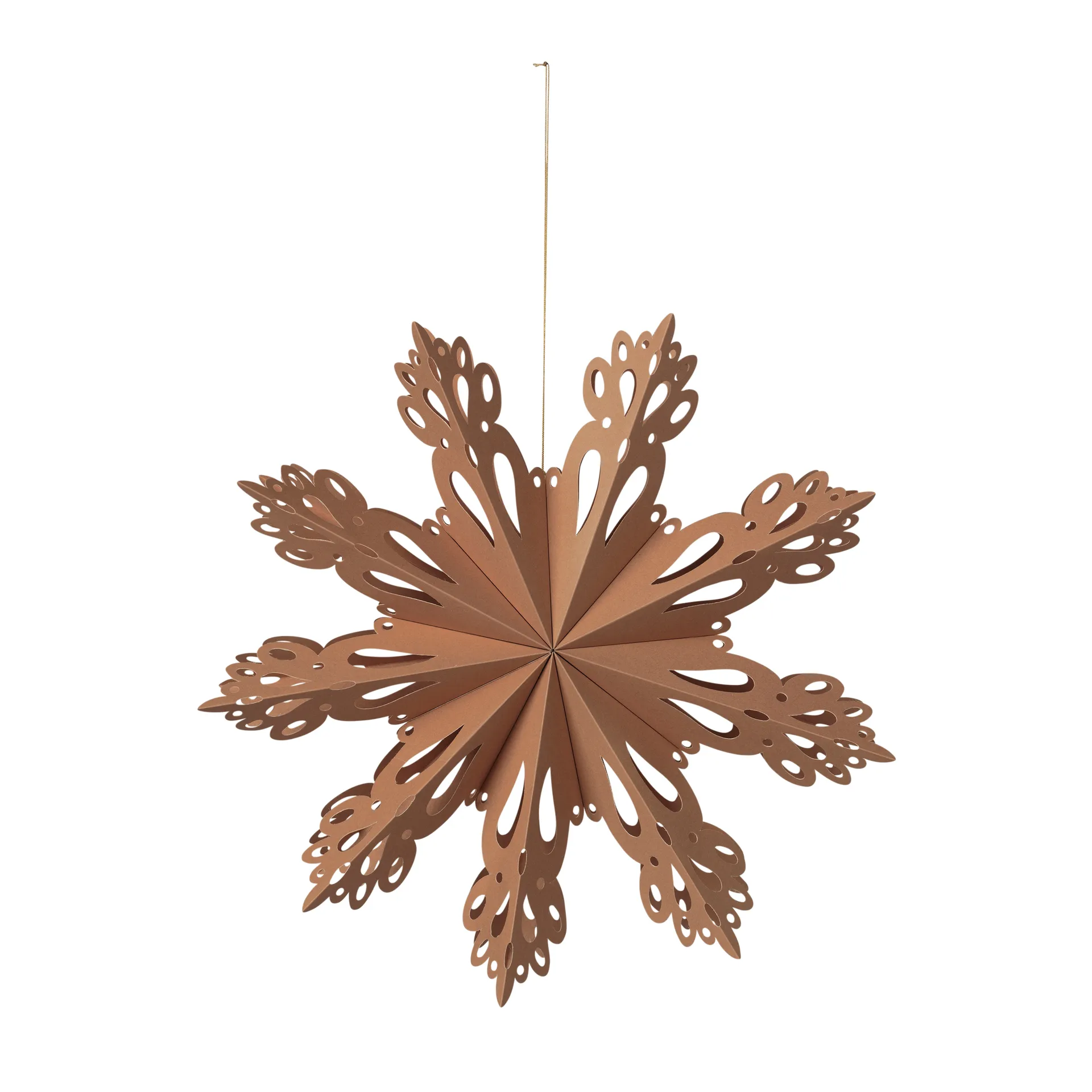 Snowflake Weihnachtsdekoration Indian tan, Ø30cm Broste Copenhagen