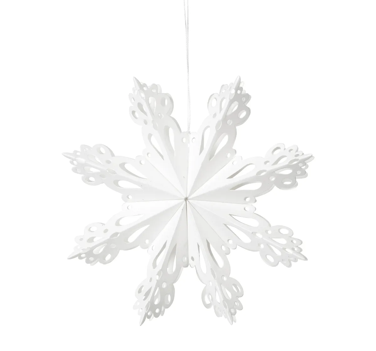 Broste Copenhagen Snowflake Weihnachtsdekoration White Ø15cm