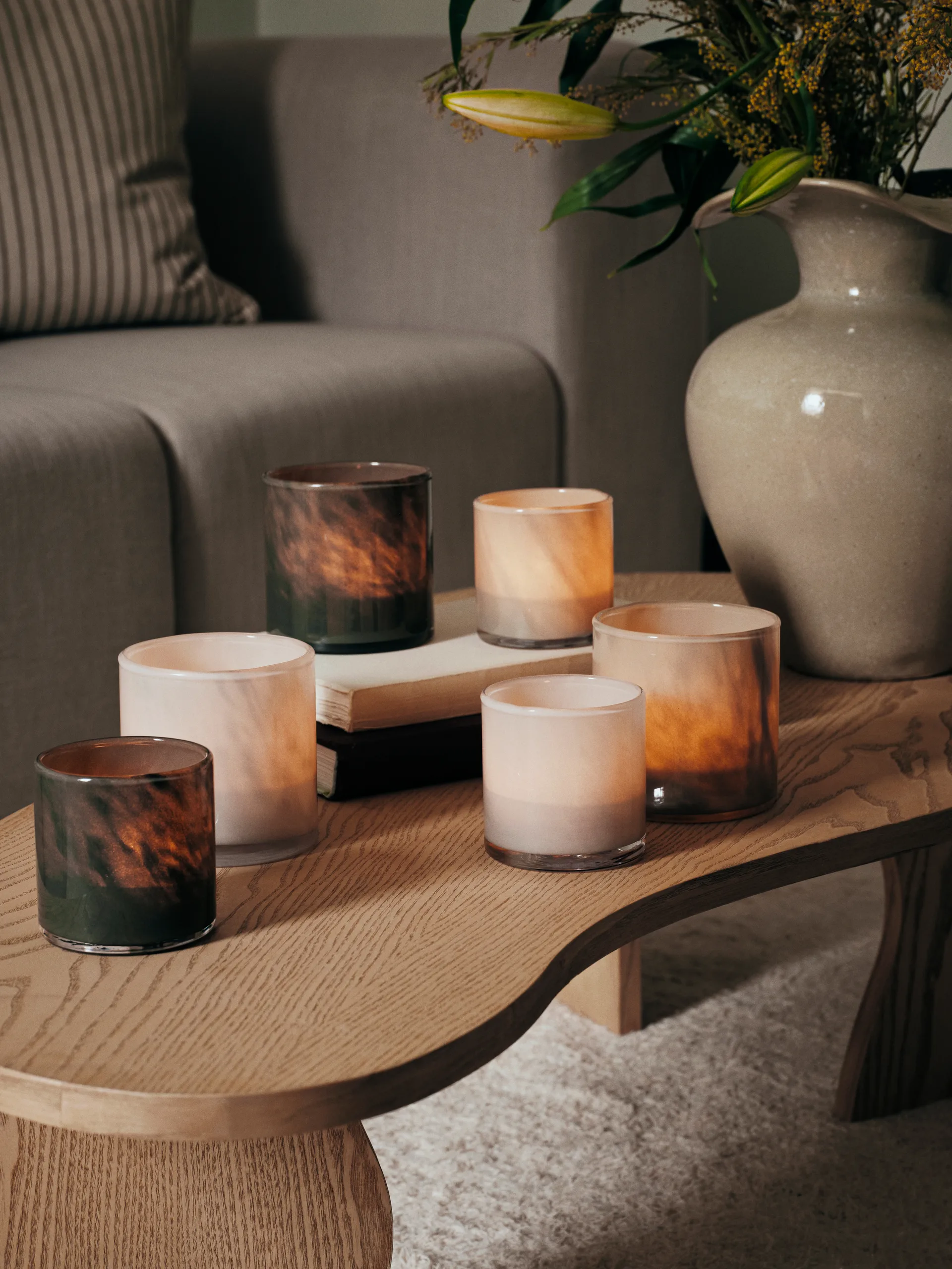 Solai Hurricane Kerzenlicht, Dark Green, Ø10 cm Broste Copenhagen