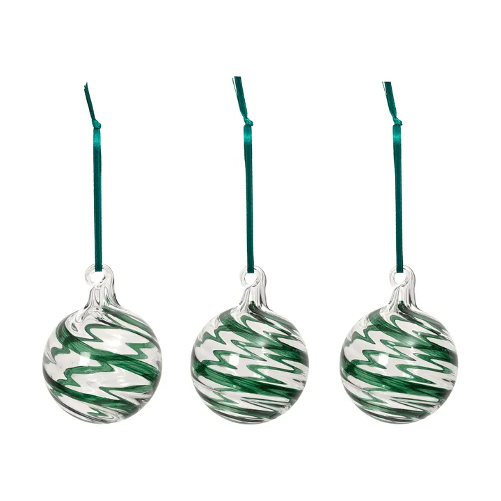 Swirl Weihnachtskugel - Deep Forest-Clear - Broste Copenhagen