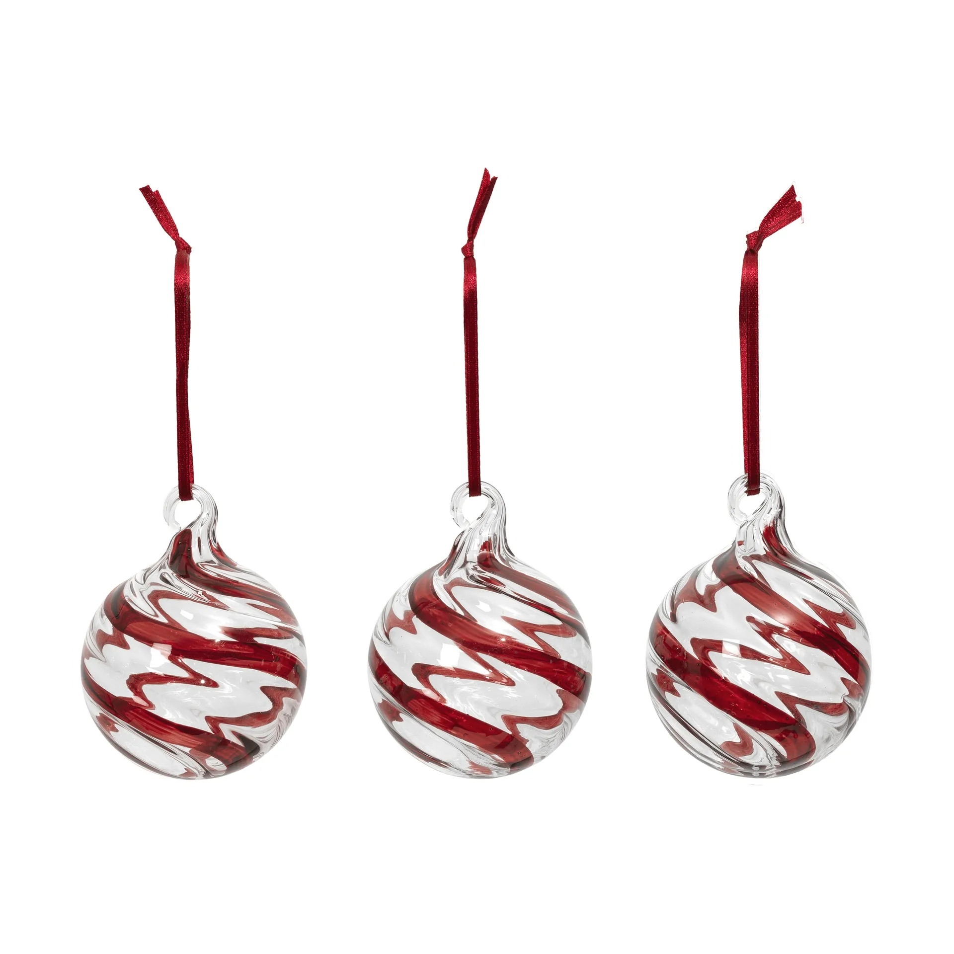 Swirl Weihnachtskugel, Deep Red-Klar Broste Copenhagen