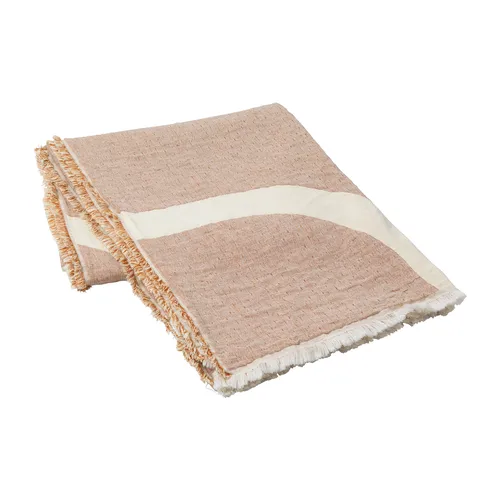 Broste Copenhagen Tide Decke 130 × 180 cm, Caramel brown
