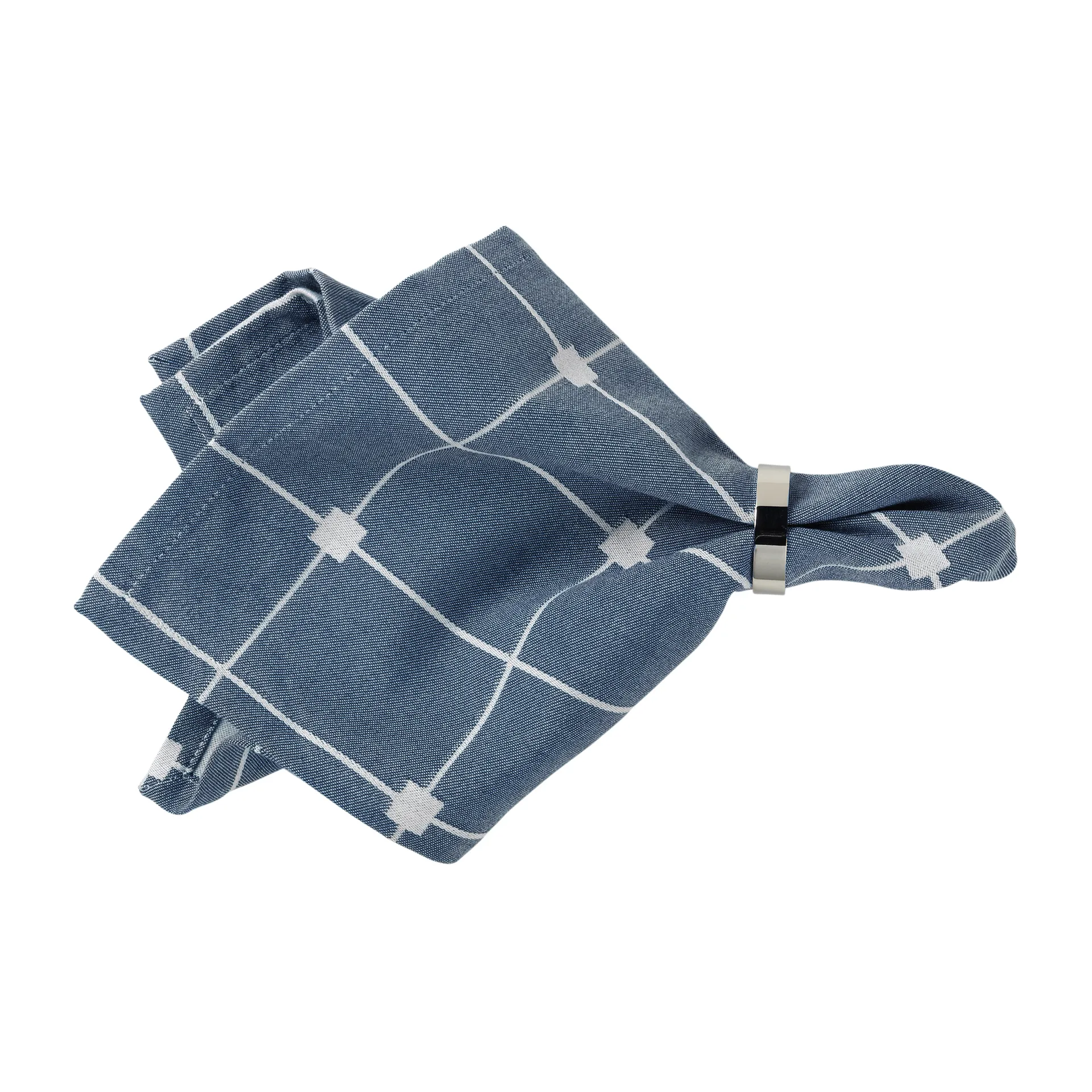 Tila Stoffserviette 45 x 45cm, Maritime blue-off white Broste Copenhagen