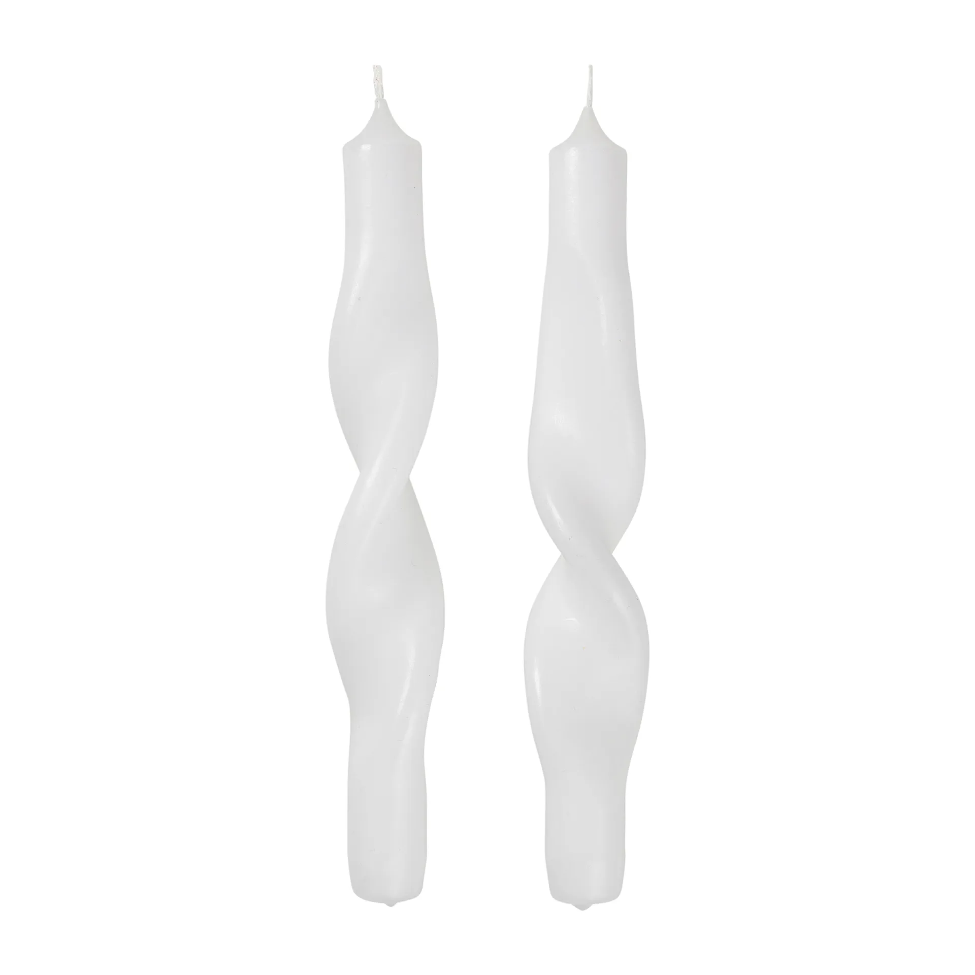 Twist twisted candles gedrehte Kerze 23cm 2er Pack, Pure white Broste Copenhagen