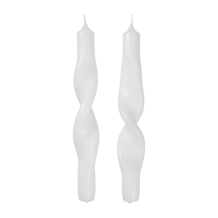 Twist twisted candles gedrehte Kerze 23cm 2er Pack - Pure white - Broste Copenhagen