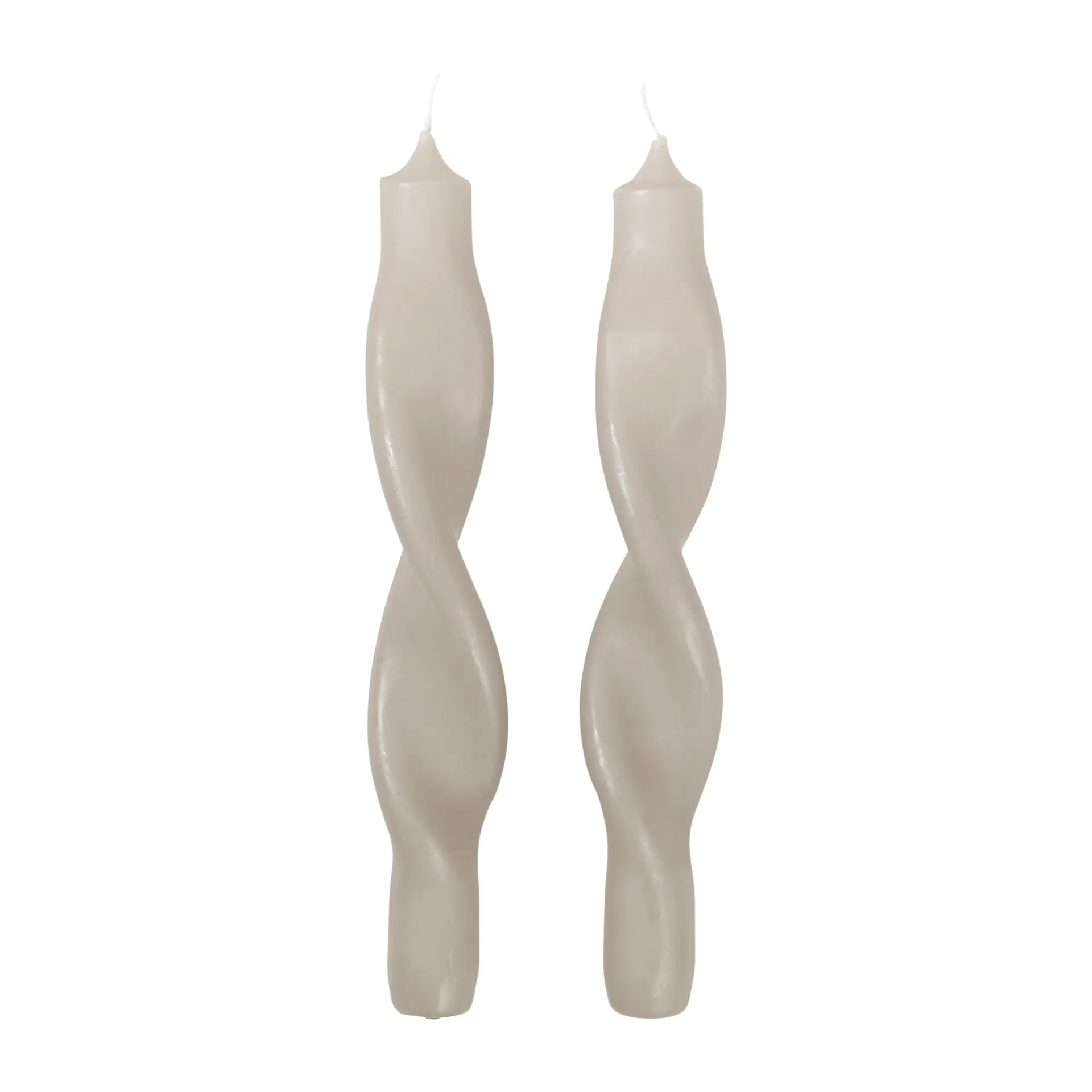 Twist twisted candles gedrehte Kerze 23cm 2er Pack, Rainy day Broste Copenhagen
