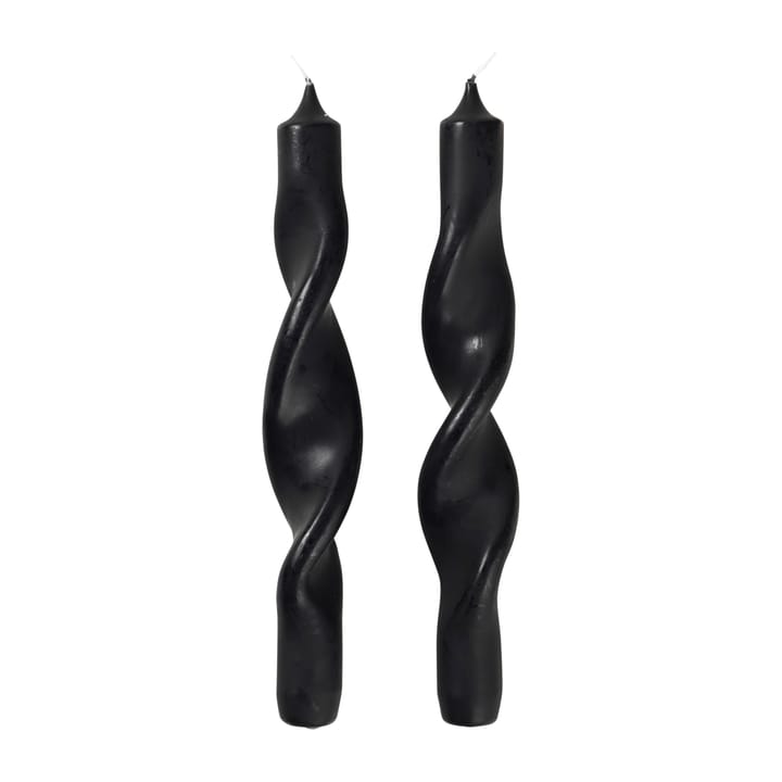 Twist twisted candles gedrehte Kerze 23cm 2er Pack - Simply black - Broste Copenhagen