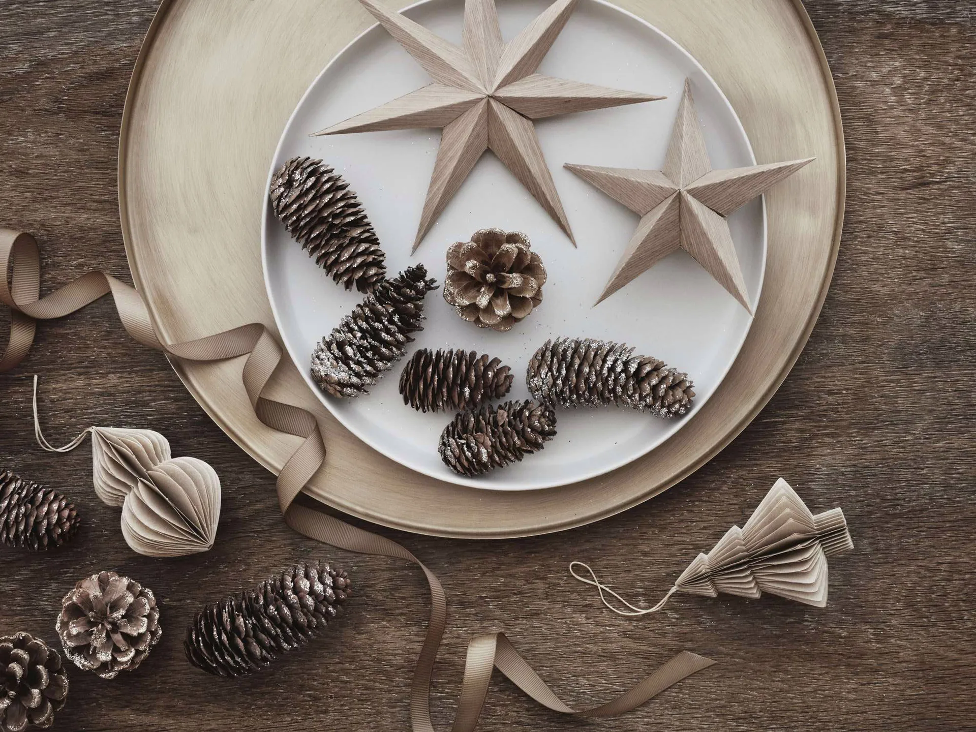 Venice Holzstern Ø20cm, Natural Broste Copenhagen