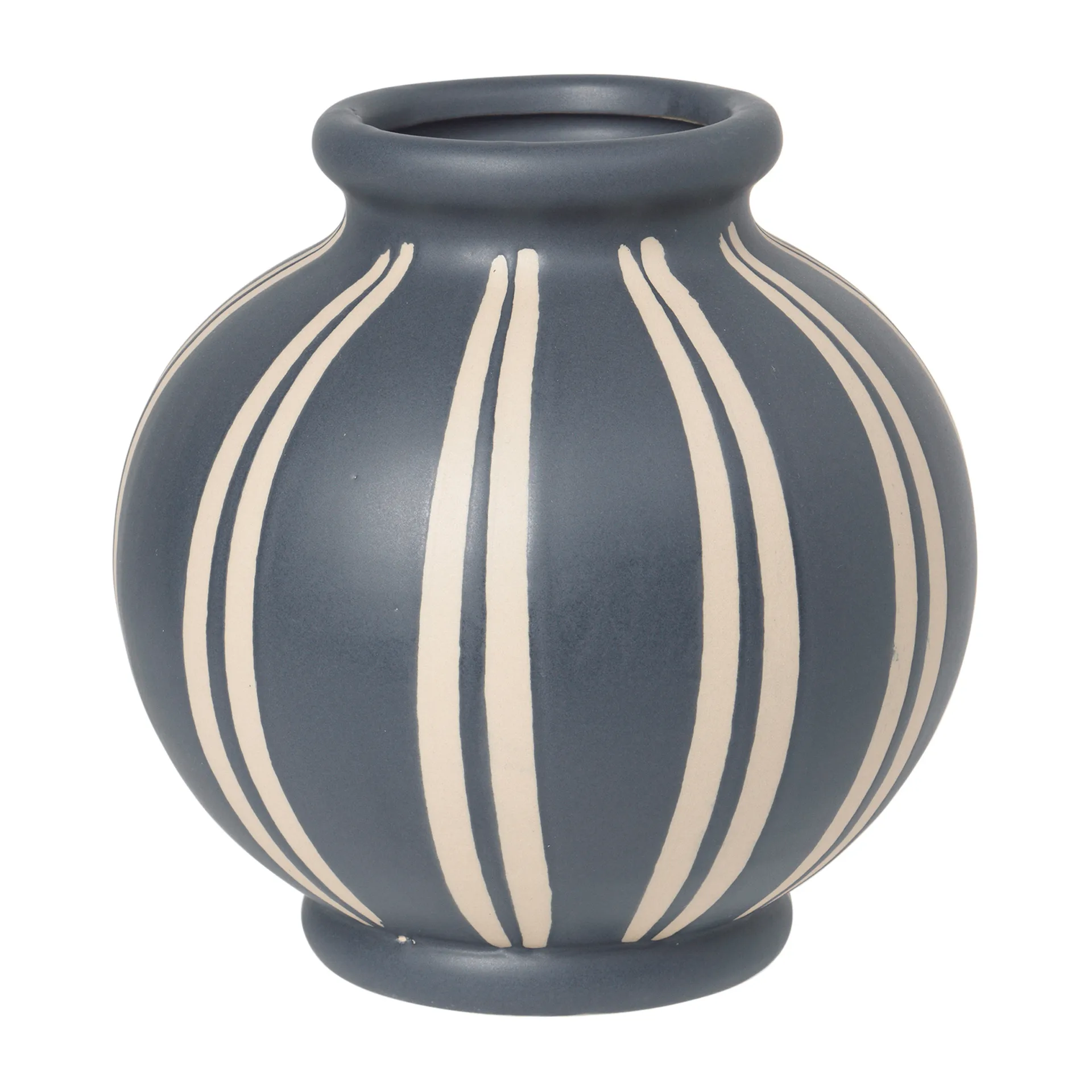 Wilma Vase 17,8cm, Blue-rainy day Broste Copenhagen