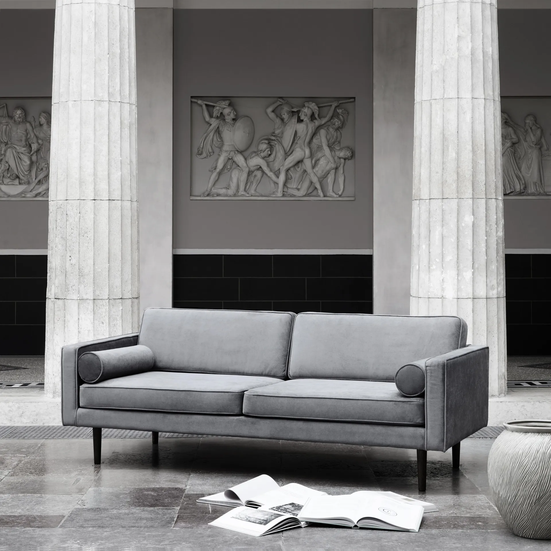 Wind 3-Sitzer Sofa, Drizzle (grau) Broste Copenhagen