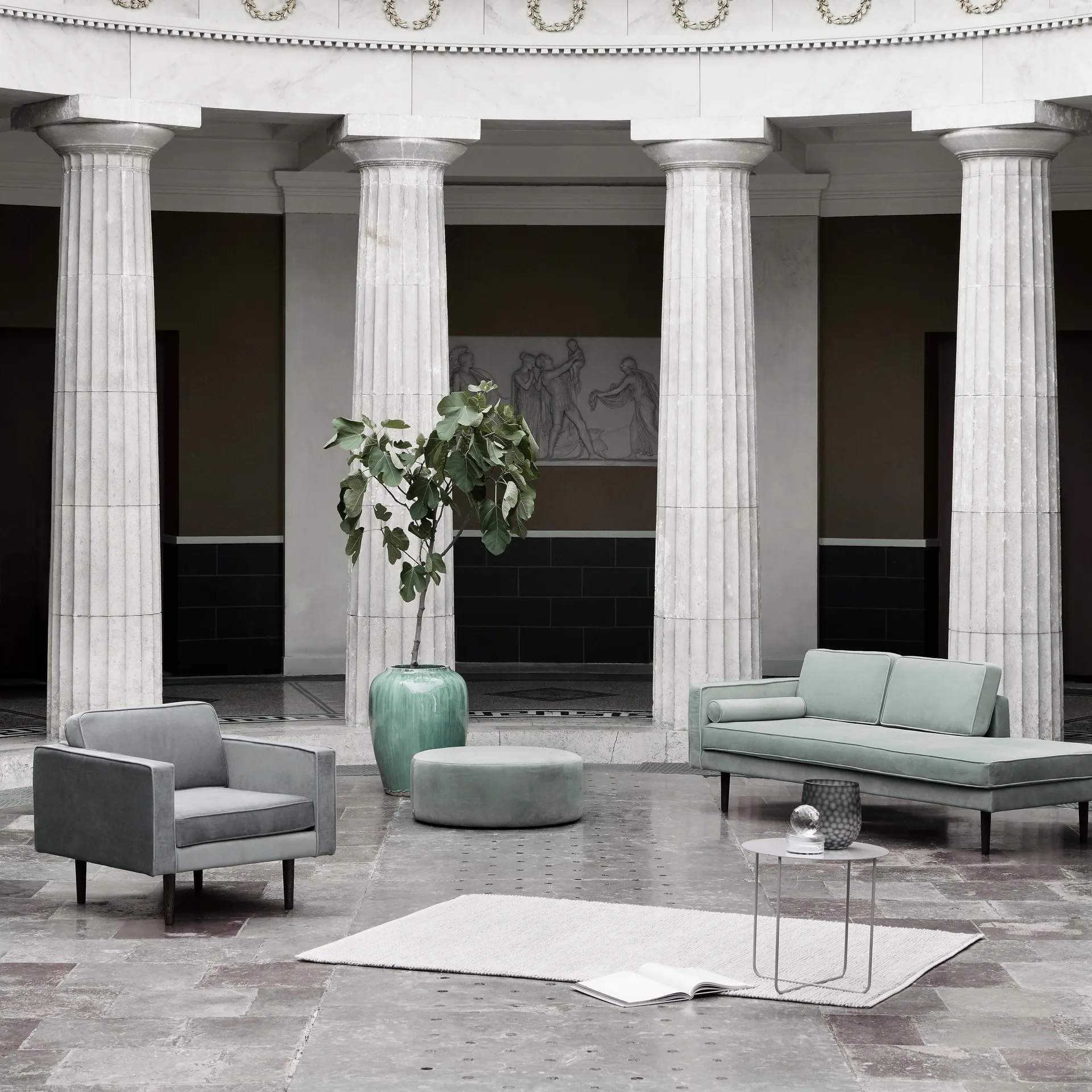 Wind Chaiselongue, Chinos green (grün) Broste Copenhagen