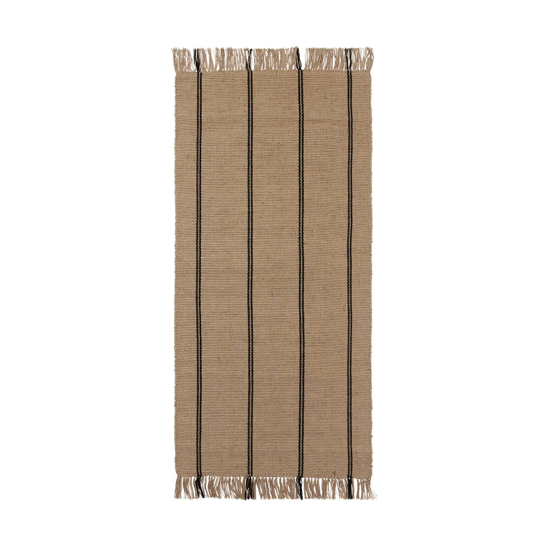 Yuki Fussmatte, Black-natural, 70x140 cm Broste Copenhagen