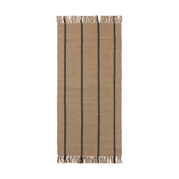 Yuki Fussmatte - Black-natural, 70x140 cm - Broste Copenhagen