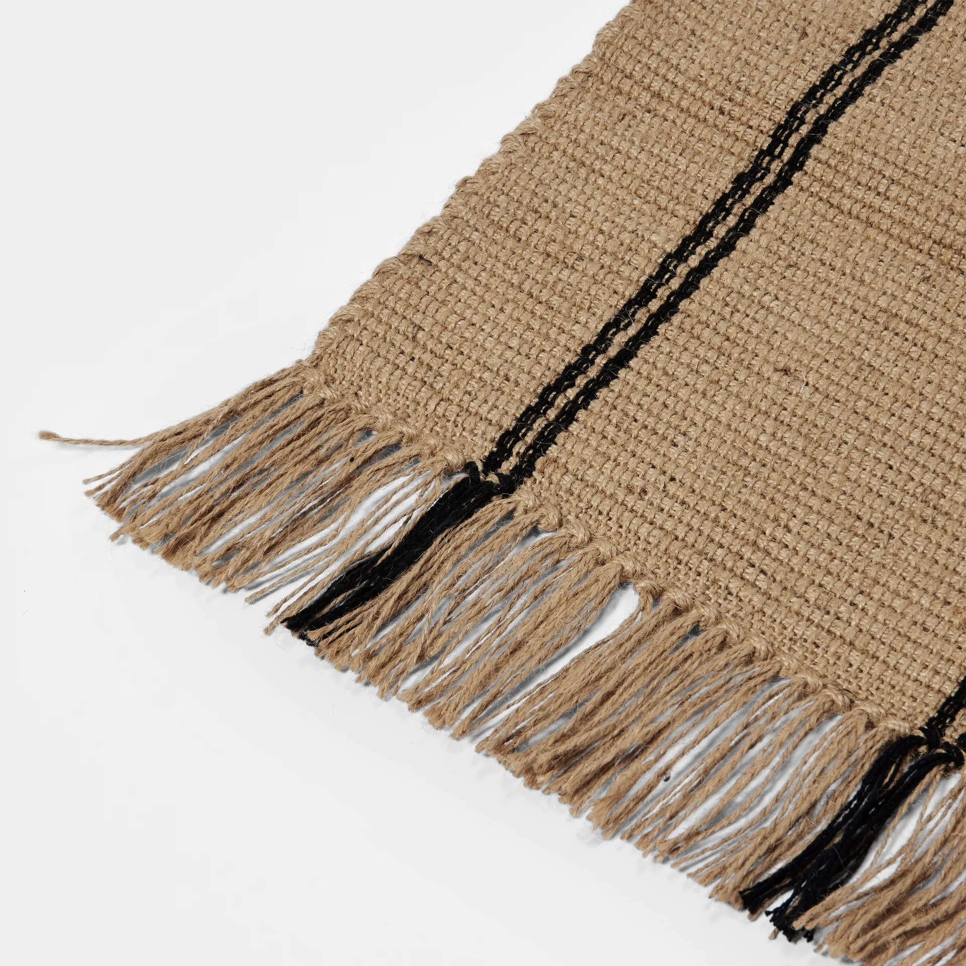 Yuki Fussmatte, Black-natural, 70x140 cm Broste Copenhagen