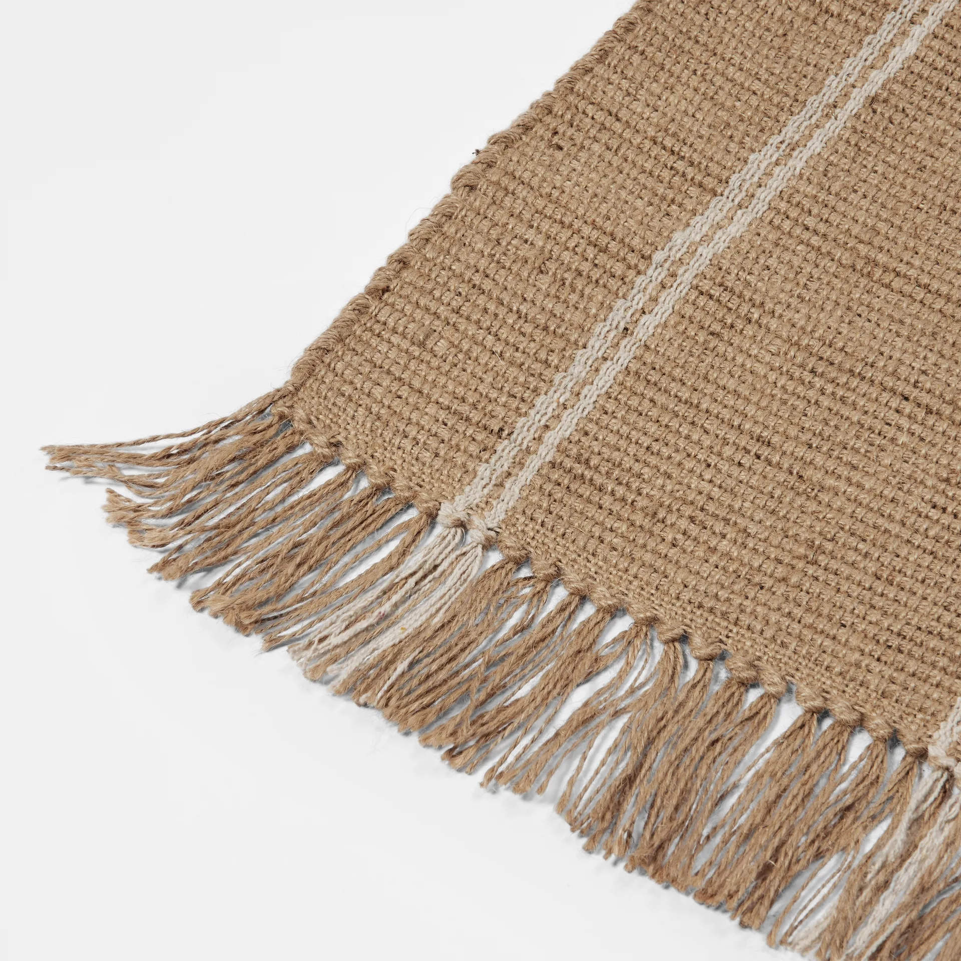 Yuki Fussmatte, White-natural, 70x200 cm Broste Copenhagen