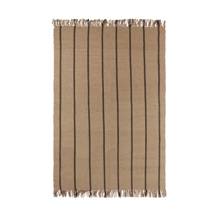 Yuki Matte - Black-natural, 140x200 cm - Broste Copenhagen