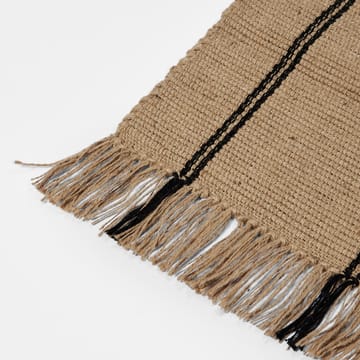 Yuki Matte - Black-natural, 140x200 cm - Broste Copenhagen