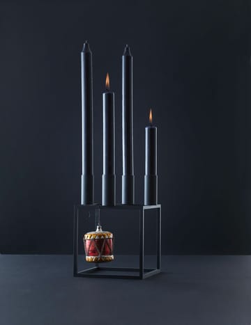 Kubus 4 Kerzenhalter - schwarz - By Lassen