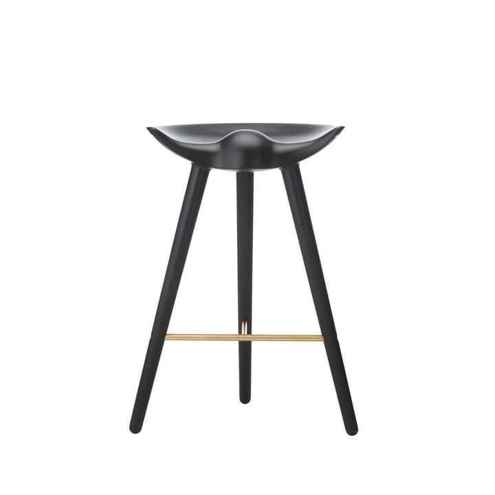 ML 42 Barhocker - Black stained beech, brass - By Lassen