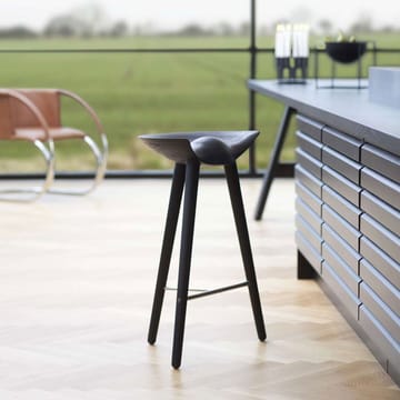 ML 42 Barhocker - Black stained beech, brass - By Lassen