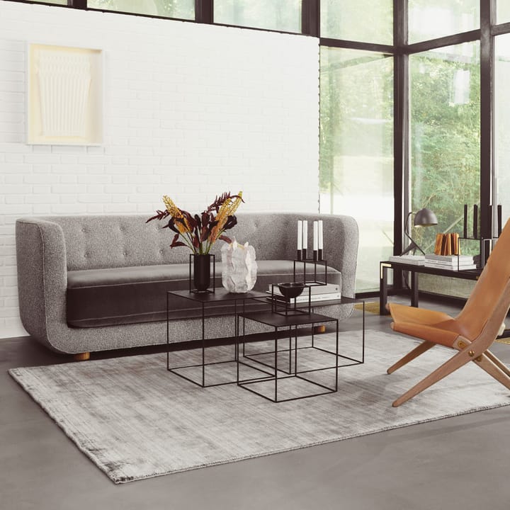 Vilhelm 3-Sitzer Sofa - Stoff hallingdal 65 130 Grau , Eichenholzbeine natur - By Lassen