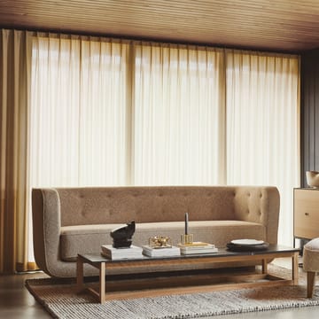 Vilhelm 3-Sitzer Sofa - Stoff hallingdal 65 130 Grau , Eichenholzbeine natur - By Lassen