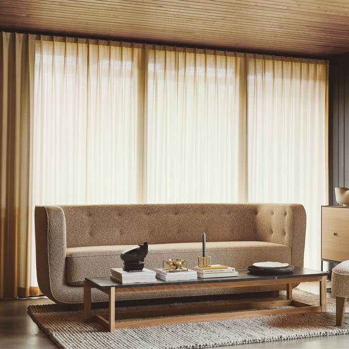 Vilhelm 3-Sitzer Sofa - Stoff hallingdal 65 130 Grau , Eichenholzbeine natur - By Lassen