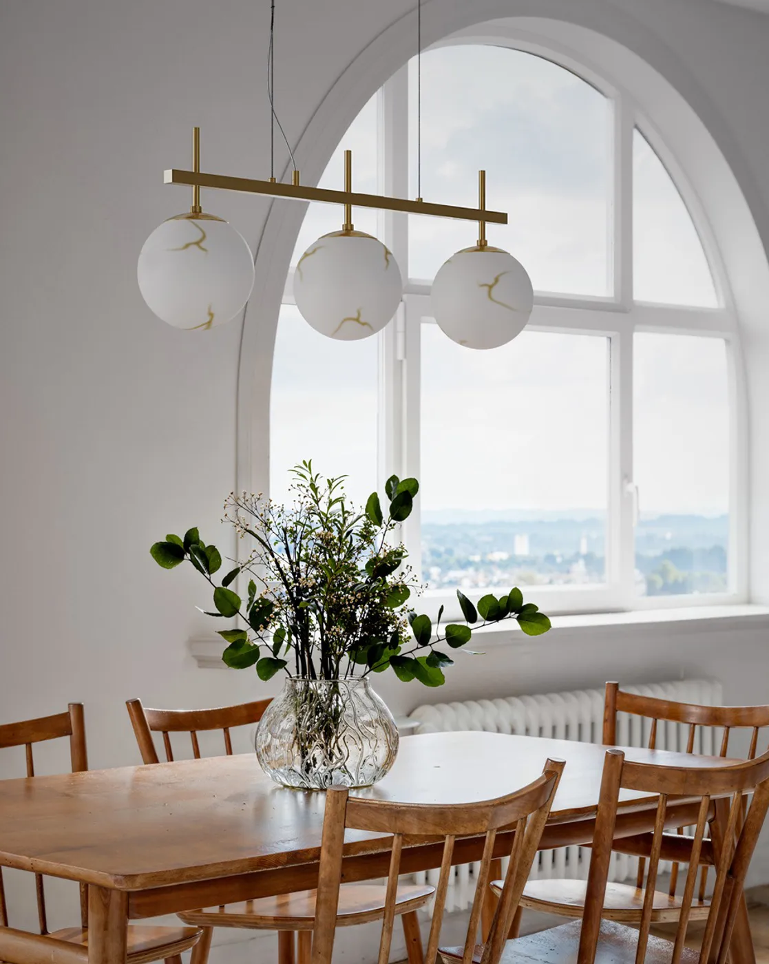 Bellagio Deckenleuchte 3-lite, Messing-weiß By Rydéns