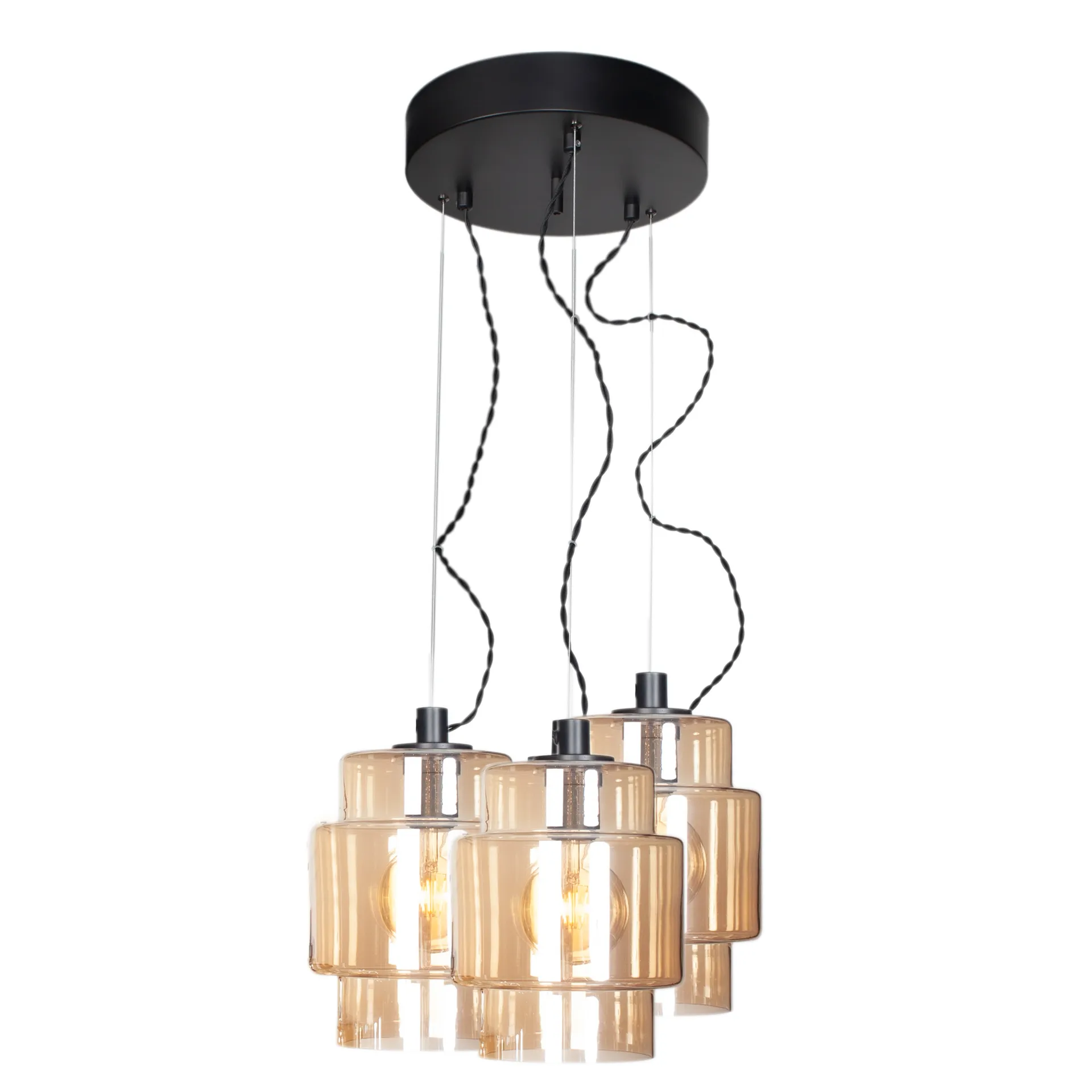 Ebbot 3-schichtige Pendelleuchte, Amber By Rydéns