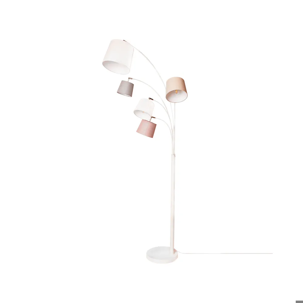 By Rydéns Foggy Stehleuchte Sandweiß, 5-armig