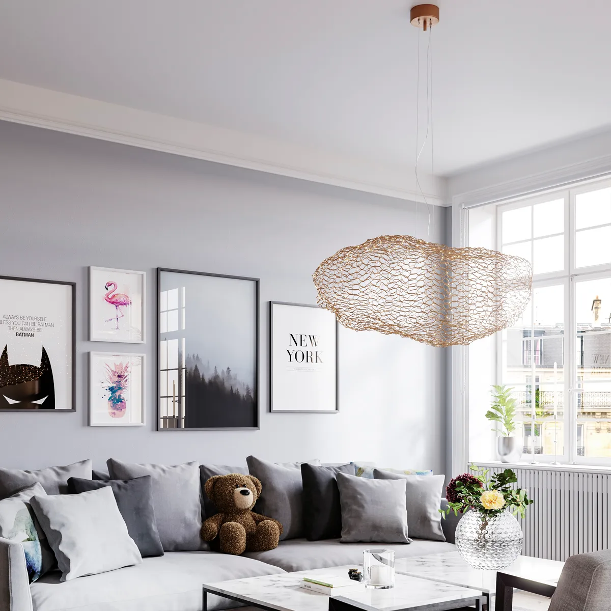 Hayden Pendelleuchte, Goldfarben, 76cm By Rydéns