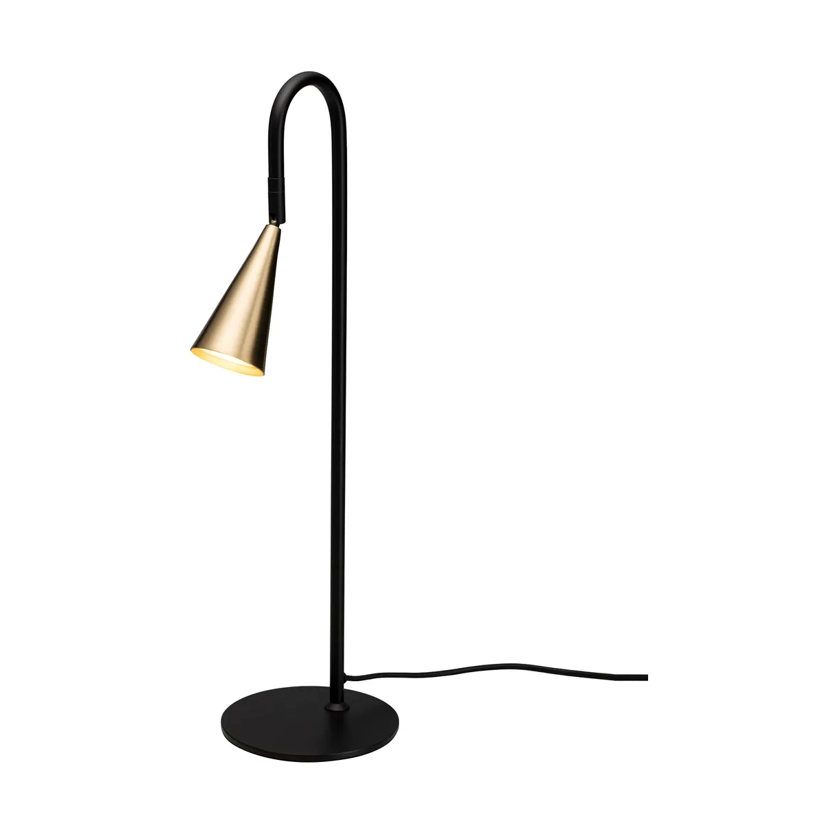 Spline Tischleuchte, Schwarz-Messing, 55 cm By Rydéns
