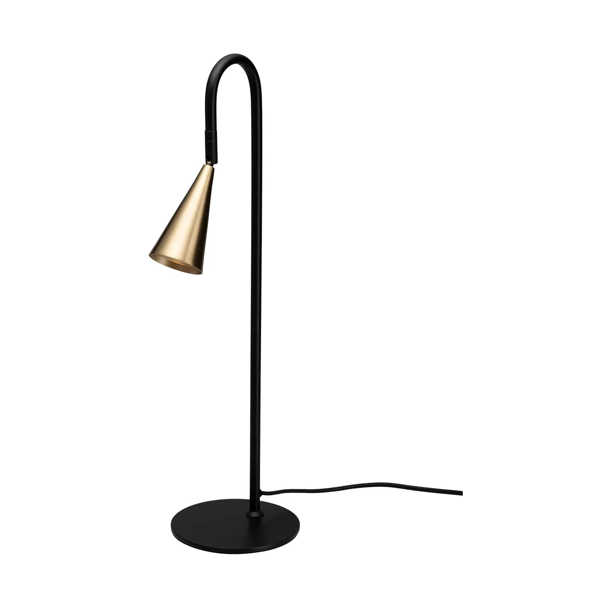 Spline Tischleuchte, Schwarz-Messing, 55 cm By Rydéns