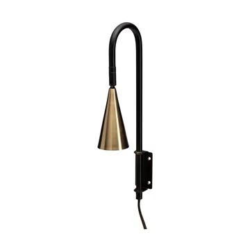Spline Wandleuchte - Schwarz-Messing, 36 cm - By Rydéns