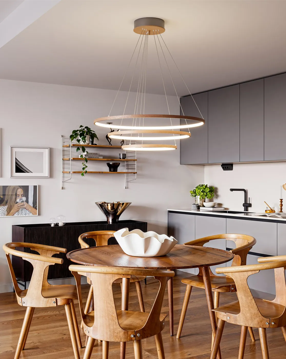 Trione Deckenleuchte Ø80 cm, Walnuss By Rydéns