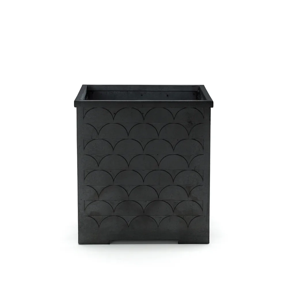 Relief Pflanzgefäß, Schwarz Byarums bruk