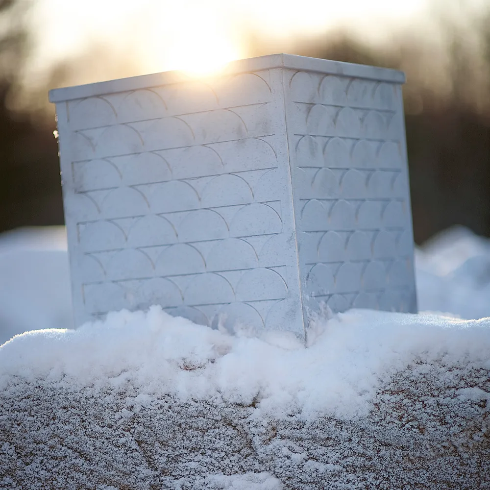 Relief Pflanzgefäß, Schwarz Byarums bruk