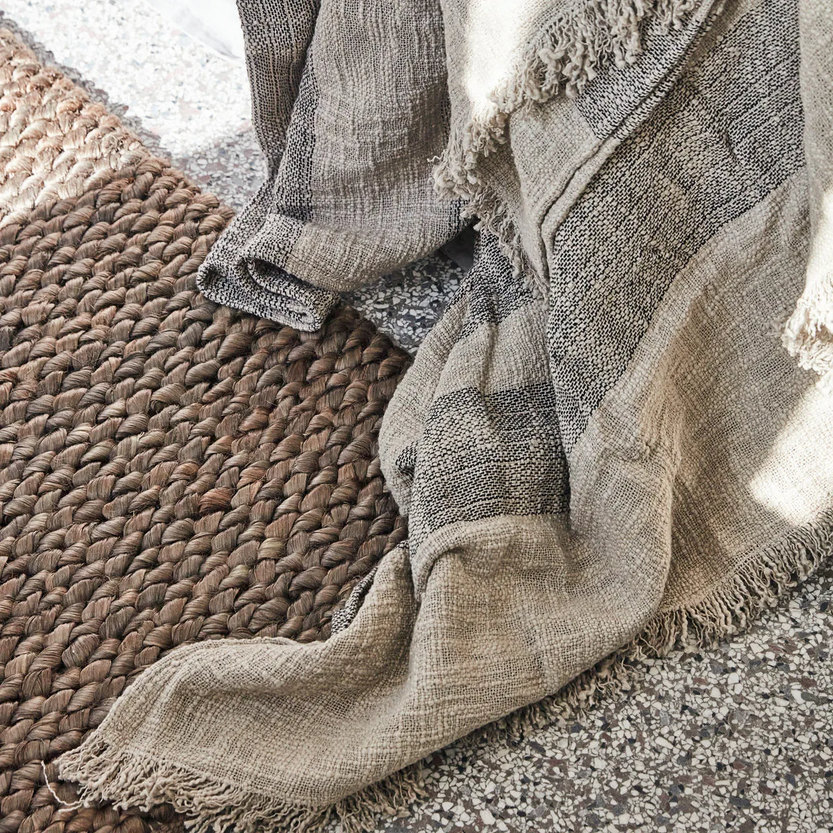 Ashild Bettüberwurf 280 x 280cm, Haze-coal byNORD