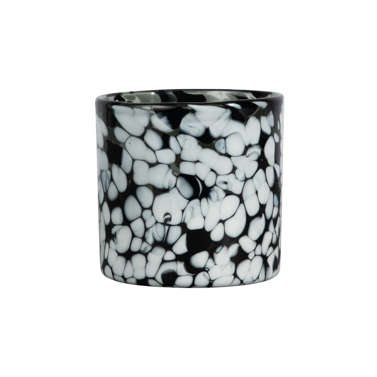 Byon Calore Windlicht XS o10cm Black-white | Skandinavisches Design | Teelichthalter, Windlichter & Kerzenschalen | Schwarz