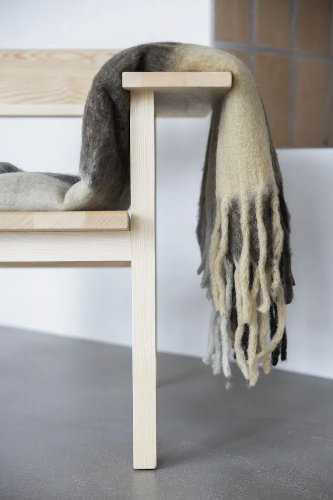Check Wolldecke, Mixed beige Byon