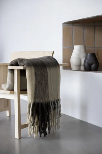 Check Wolldecke - Mixed beige - Byon