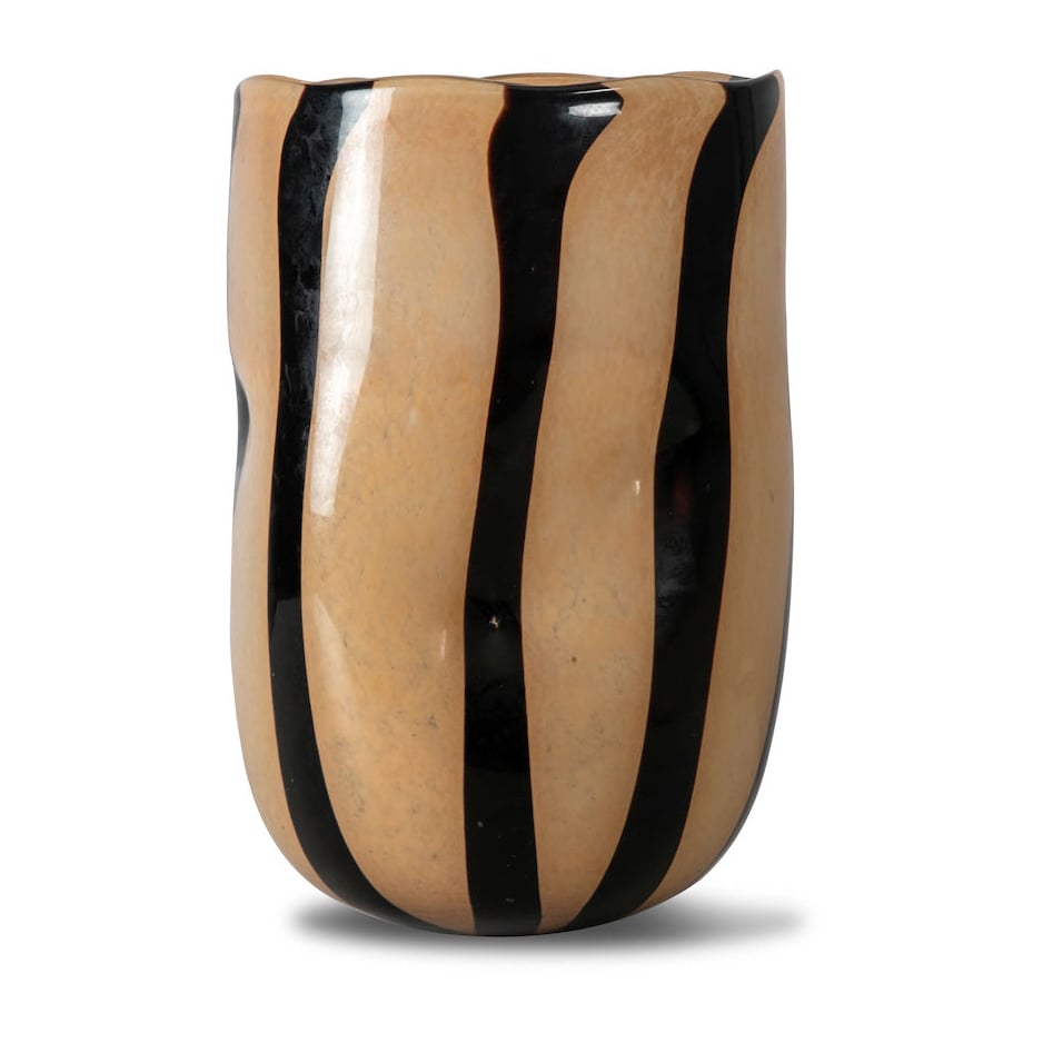 Byon Curt Vase 30cm Schwarz-beige