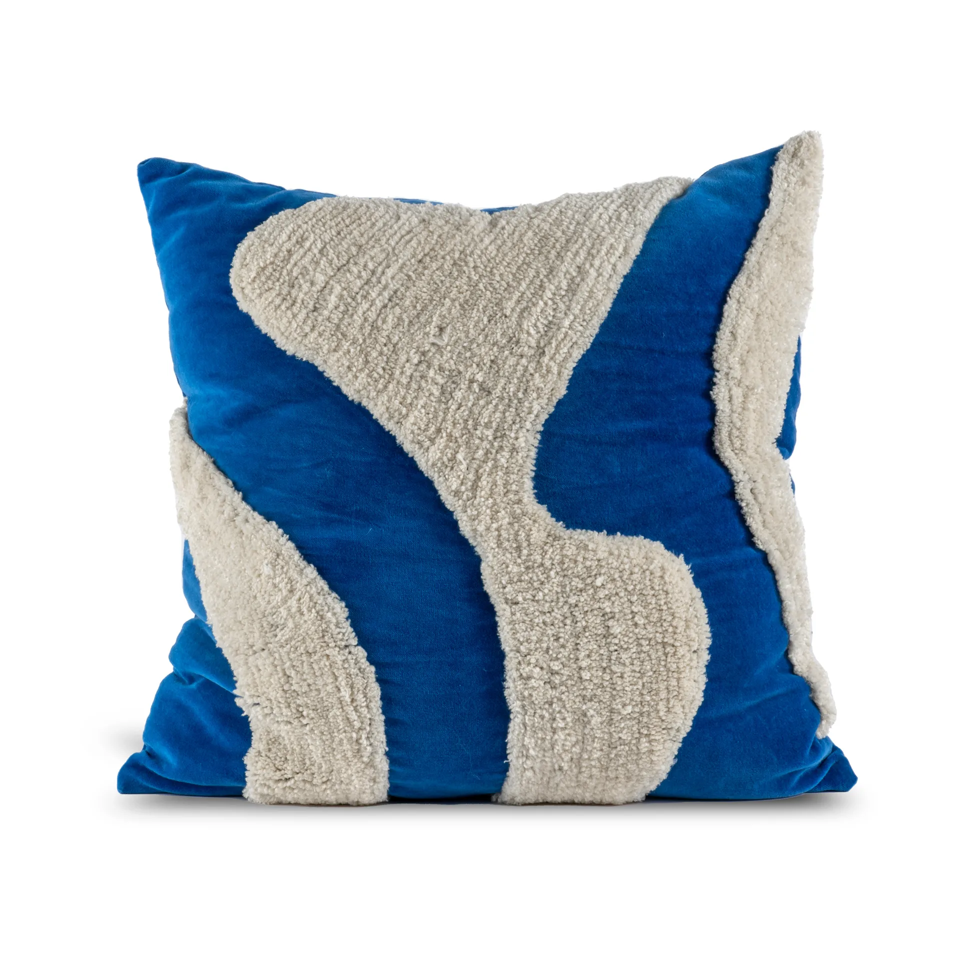 Fluffy Kissen 50 x 50cm, Blue-beige Byon
