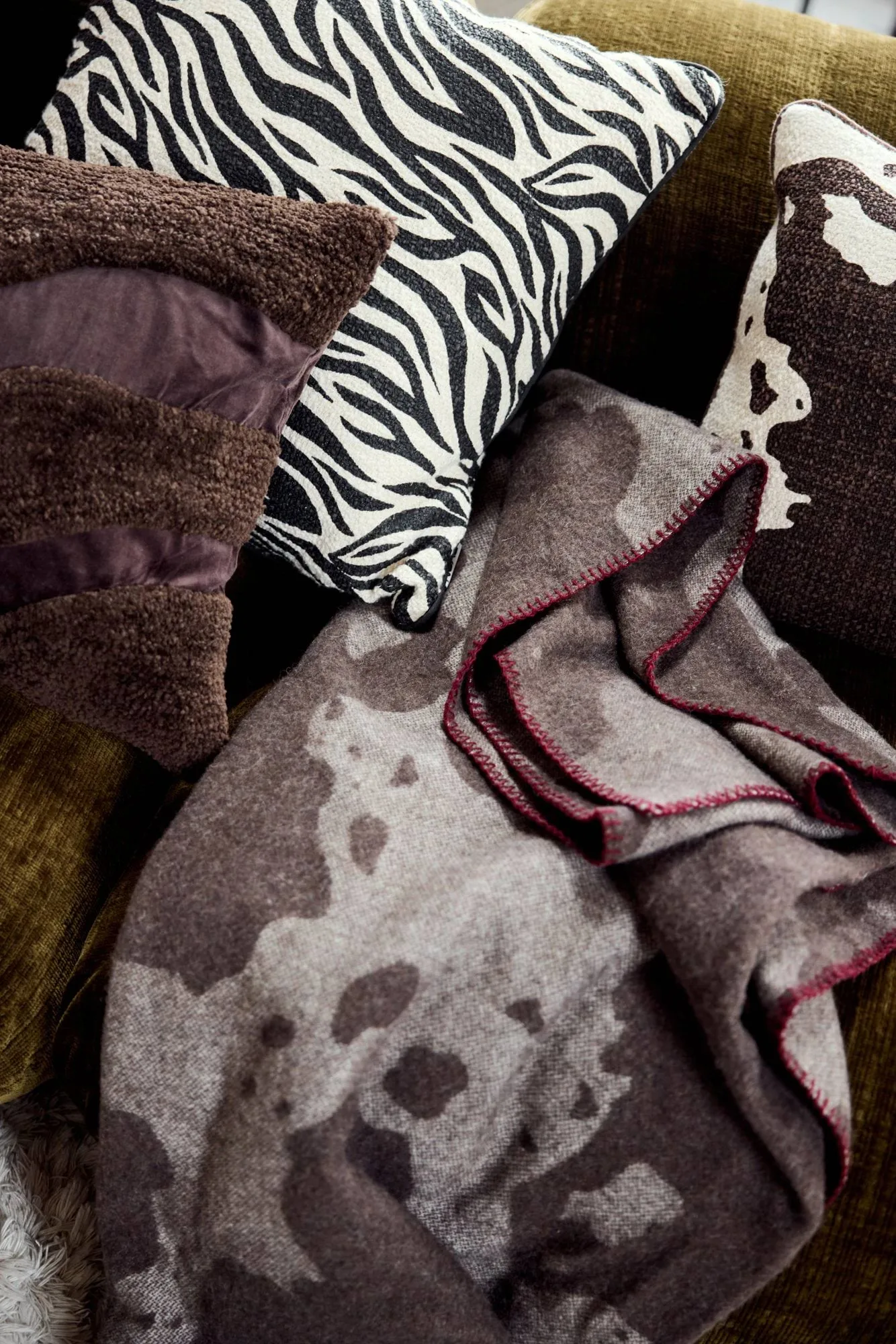 Fluffy Kissen 50 x 50cm, Braun, 40x60 cm Byon