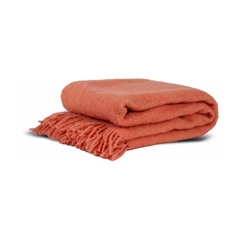 Byon Franca Decke 130x170 cm Rosa | Skandinavisches Design | Wolldecken | Rosa