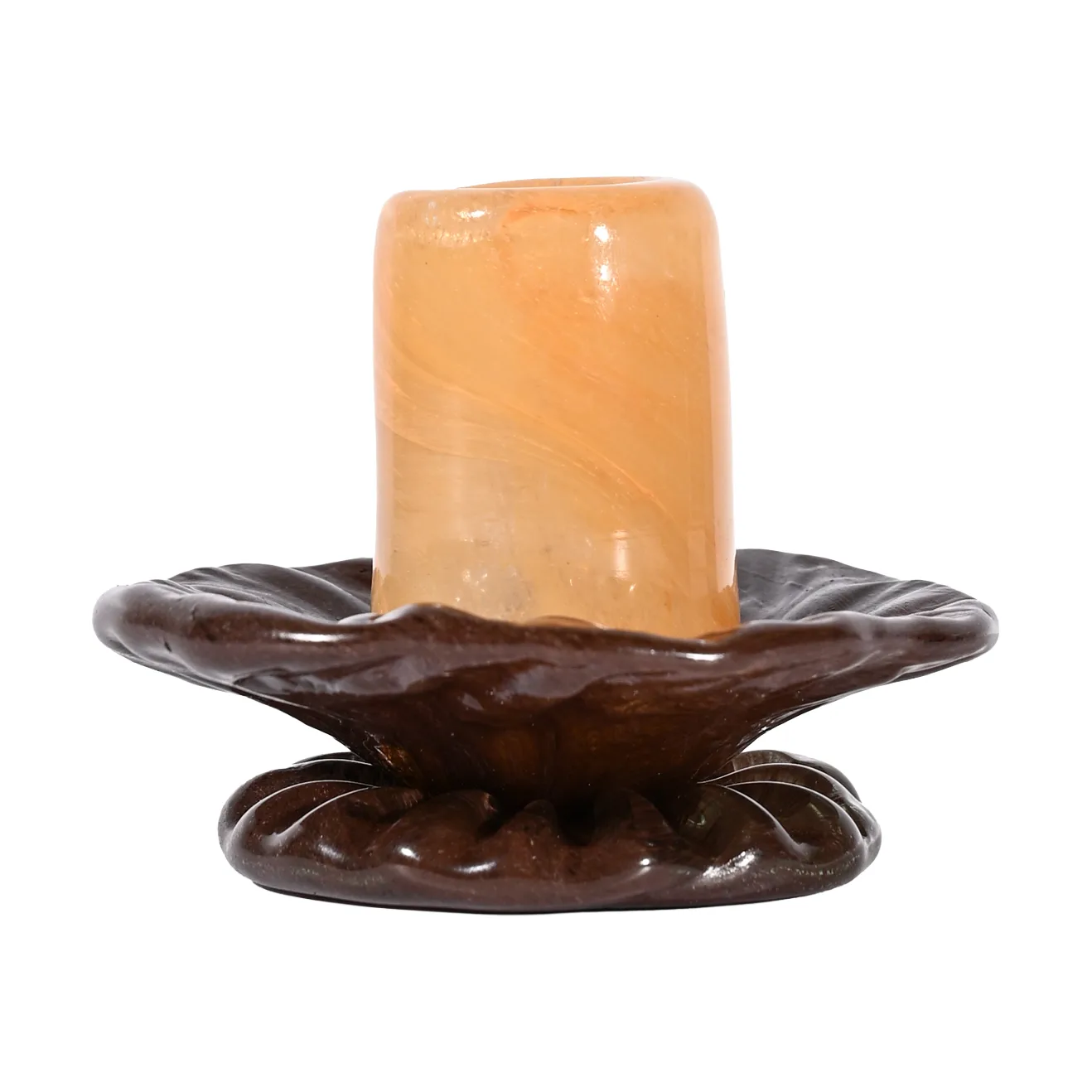 Lara Kerzenhalter XS 9 cm, Orange-braun Byon